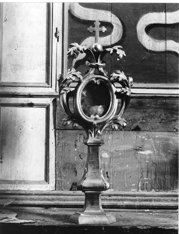 reliquiario - a ostensorio, serie - bottega laziale (sec. XVIII)