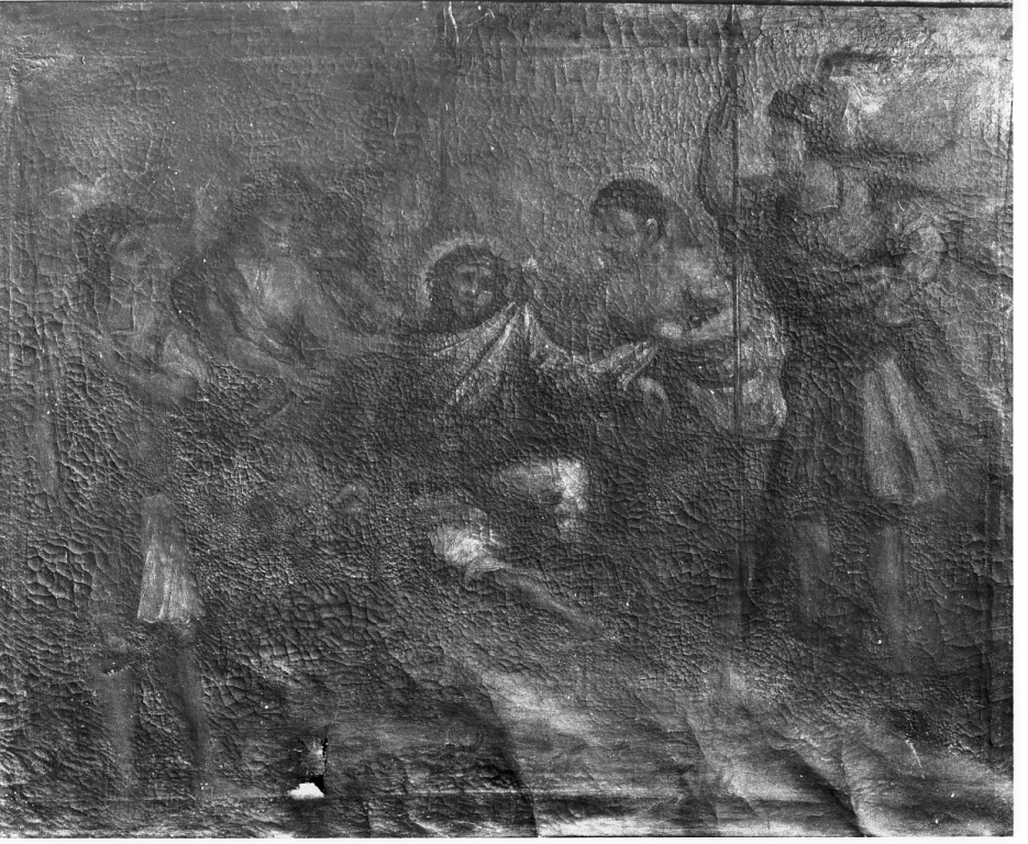 stazione X: Gesù spogliato e abbeverato di fiele (dipinto) - ambito laziale (sec. XVII)