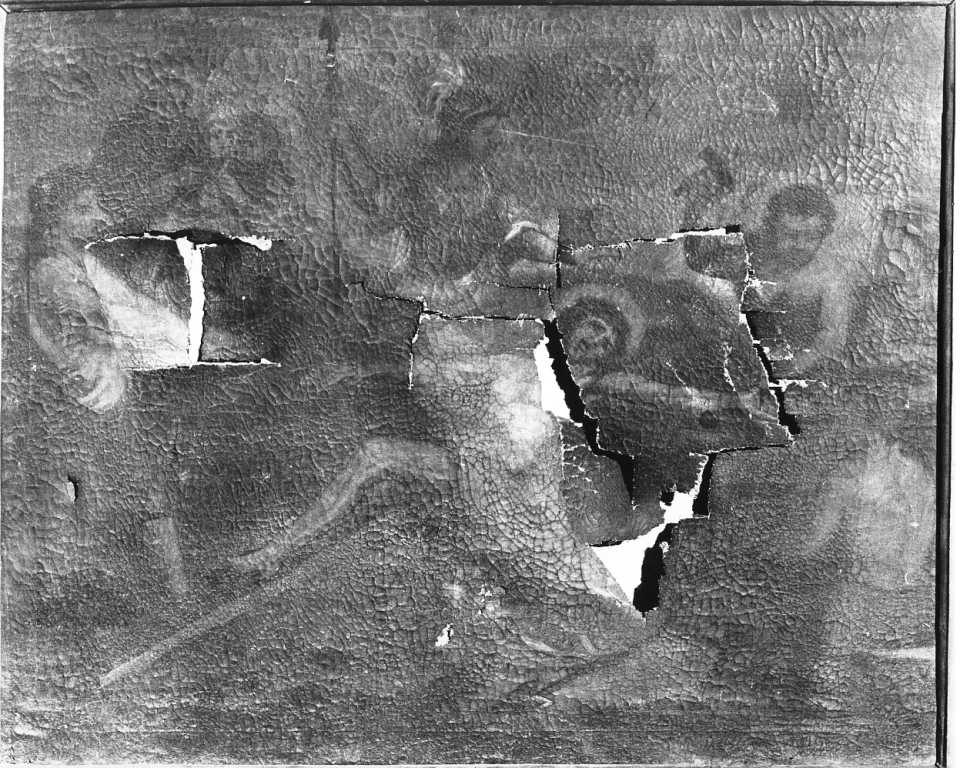 stazione XI: Gesù inchiodato alla croce (dipinto) - ambito laziale (sec. XVII)