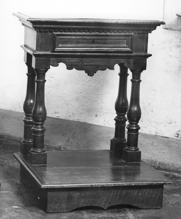 inginocchiatoio - ambito laziale (fine/inizio secc. XVIII/ XIX)