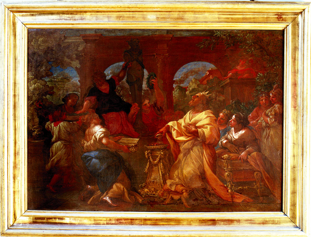 Salomone adora gli idoli (dipinto) di Baldi Lazzaro (fine sec. XVII)