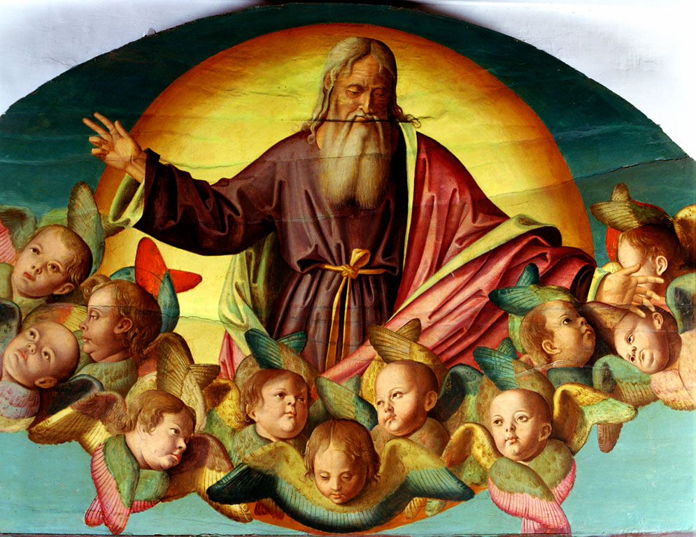 Dio Padre benedicente (dipinto) di Palmezzano Marco (fine/inizio secc. XV/ XVI)