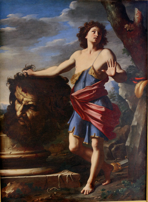 David con la testa di Golia (dipinto) di Cerrini Gian Domenico (sec. XVII)