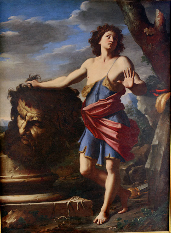 David con la testa di Golia (dipinto) di Cerrini Gian Domenico (sec. XVII)