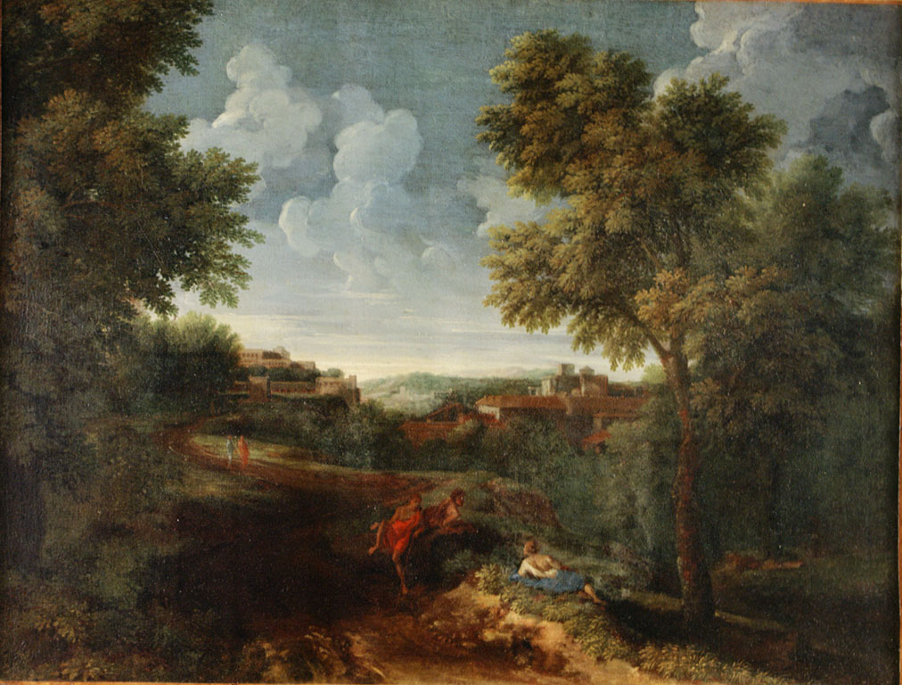 paesaggio con figure (dipinto) di Dughet Gaspard detto Pussino (sec. XVII)