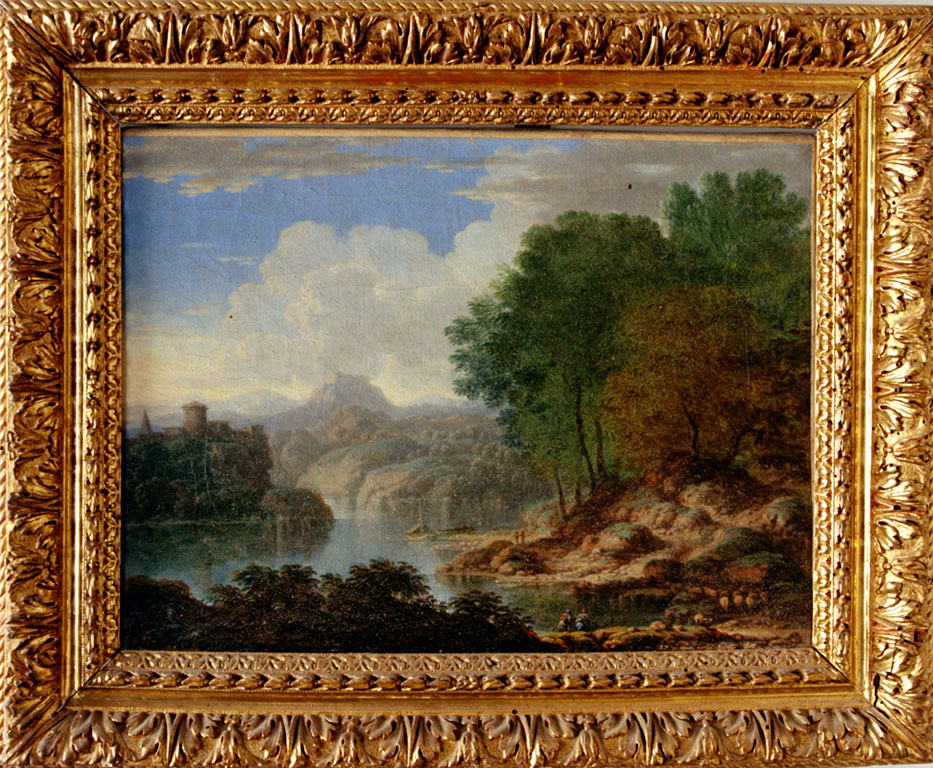 paesaggio fluviale (dipinto) di Torregiani Bartolomeo detto Bartolomeo del Rosa (attribuito) (sec. XVIII)