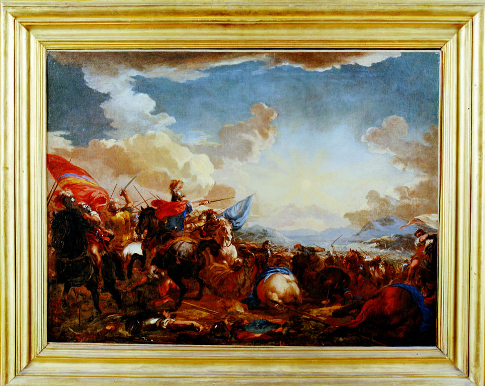 Giosuè che ordina al sole di fermarsi (dipinto) di Courtois Jacques detto Borgognone (sec. XVII)