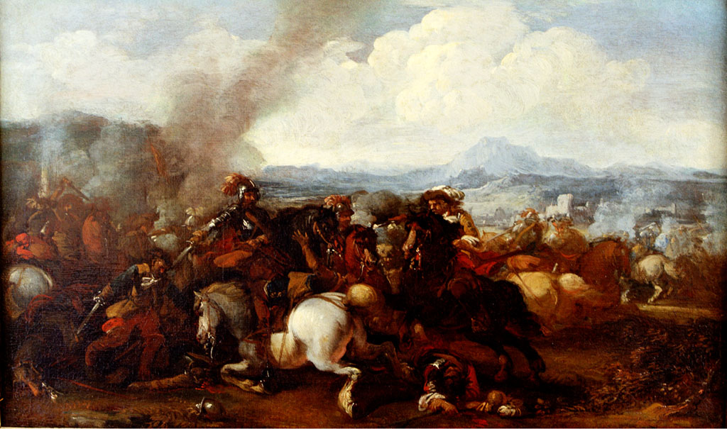 battaglia (dipinto) di Courtois Jacques detto Borgognone (sec. XVII)