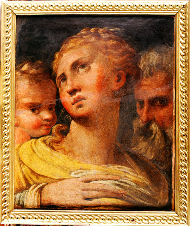 Tre teste (dipinto) di Mazzola Francesco detto Parmigianino (attribuito) (sec. XVI)