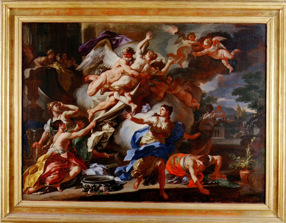Borea rapisce Orizia (dipinto) di Solimena Francesco detto Abate Ciccio (sec. XVII)