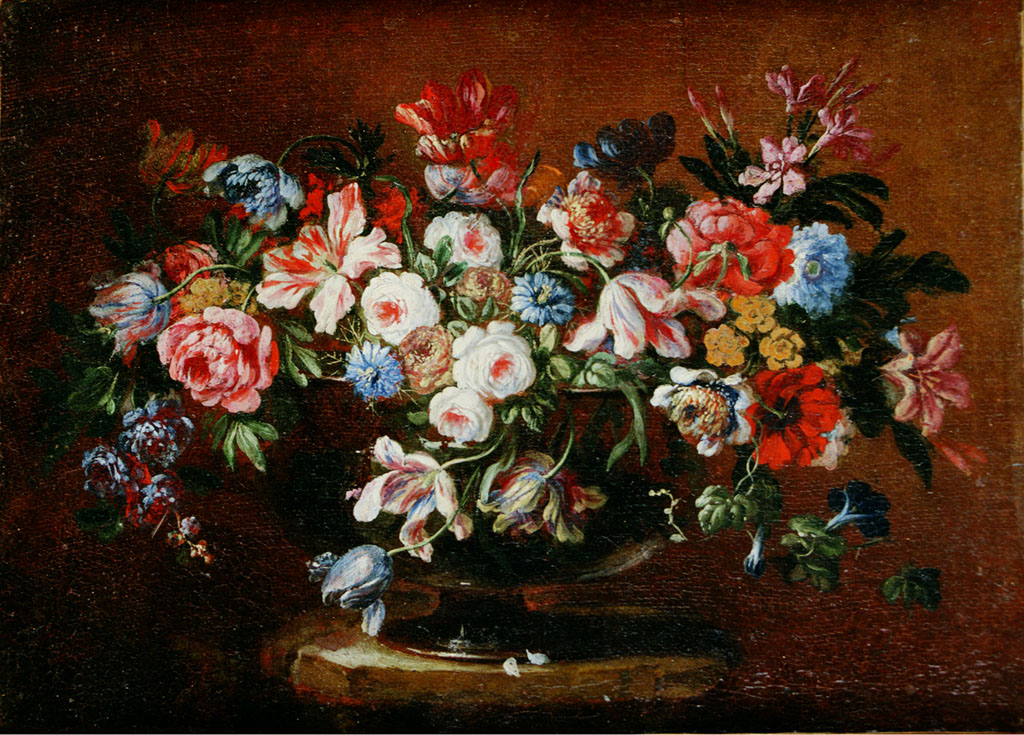 vaso con fiori (dipinto) di Valinotti Stanchi Giovanni (fine/inizio secc. XVII/ XVIII)