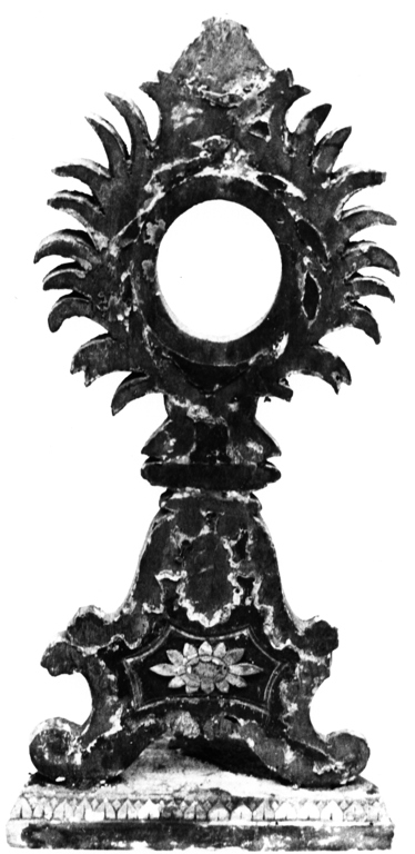 reliquiario - a ostensorio, coppia - ambito laziale (sec. XVIII)