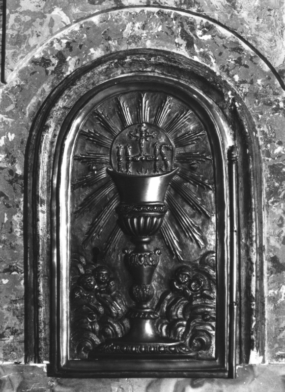 calice eucaristico (sportello di tabernacolo) - ambito Italia meridionale (sec. XVIII)