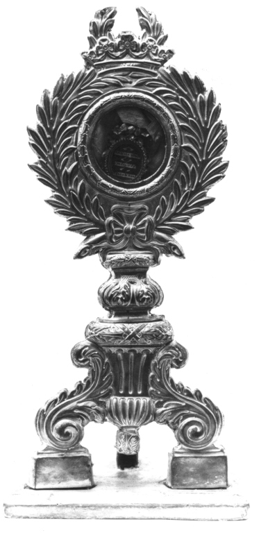 reliquiario - a ostensorio - ambito laziale (sec. XIX)