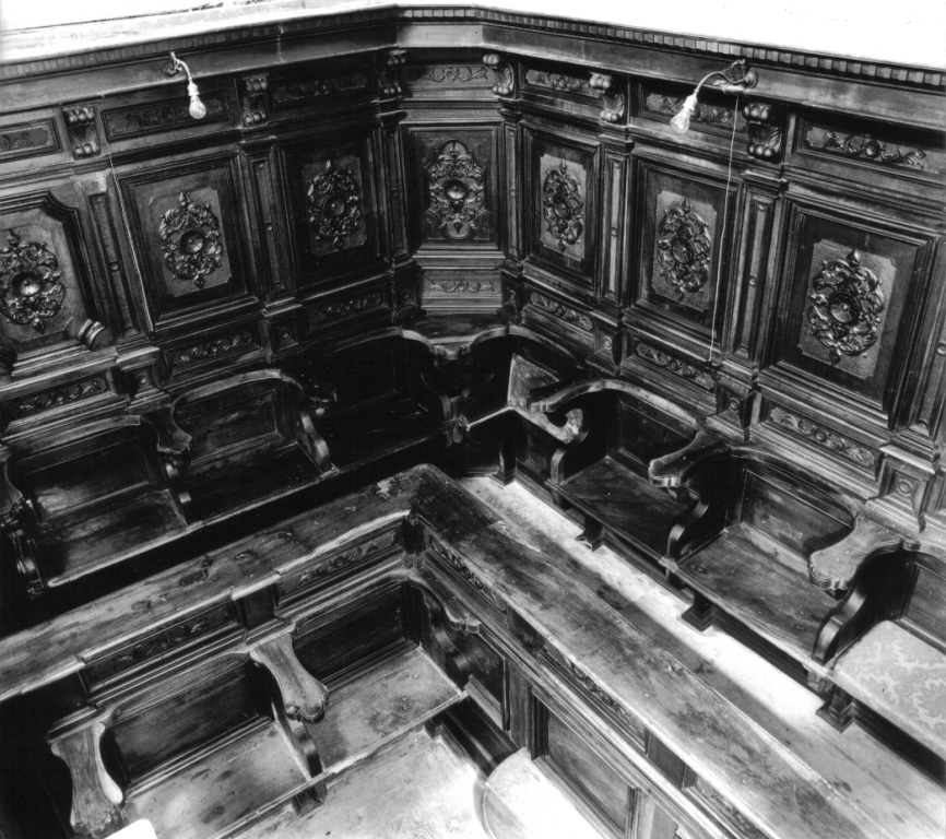 stalli del coro - ambito laziale (inizio sec. XX)