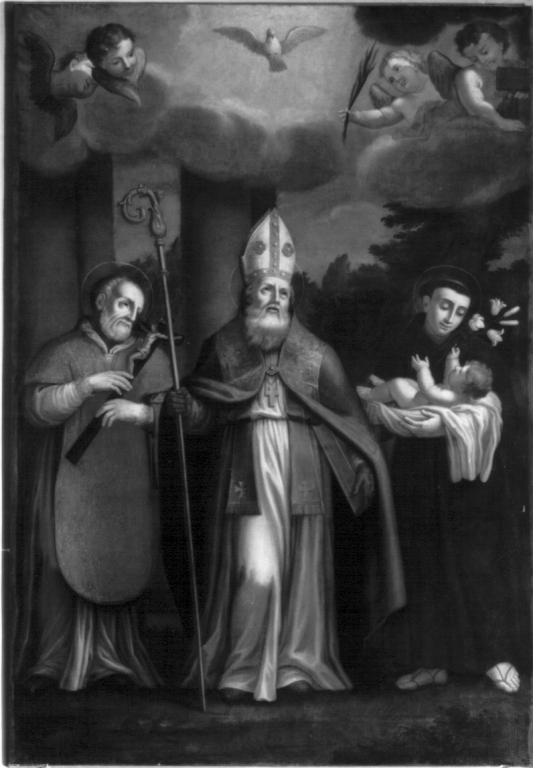 San Biagio, con San Vincenzo e Sant'Antonio da Padova (dipinto) - ambito campano (sec. XVIII)