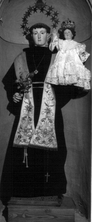 Sant'Antonio da Padova con il bambino (statua) - ambito laziale (fine sec. XIX)