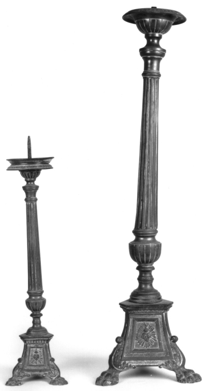 candeliere d'altare - ambito laziale (metà sec. XIX)