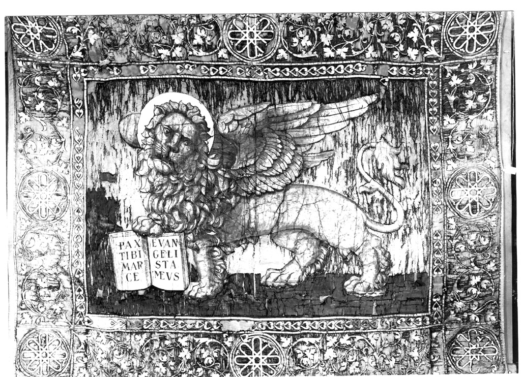 simbolo di San Marco: leone (stendardo) - manifattura veneta (sec. XVIII)