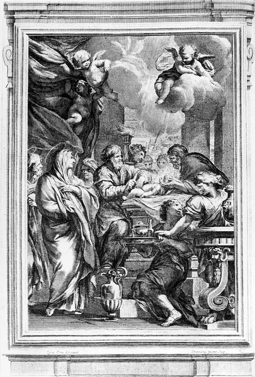 circoncisione di Gesù Bambino (stampa) di Ferri Ciro, Spierre François (sec. XVII)