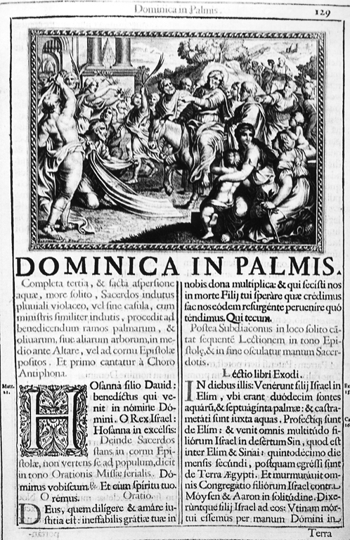 entrata di Cristo in Gerusalemme (stampa) di Baroni Giuseppe (sec. XVII)