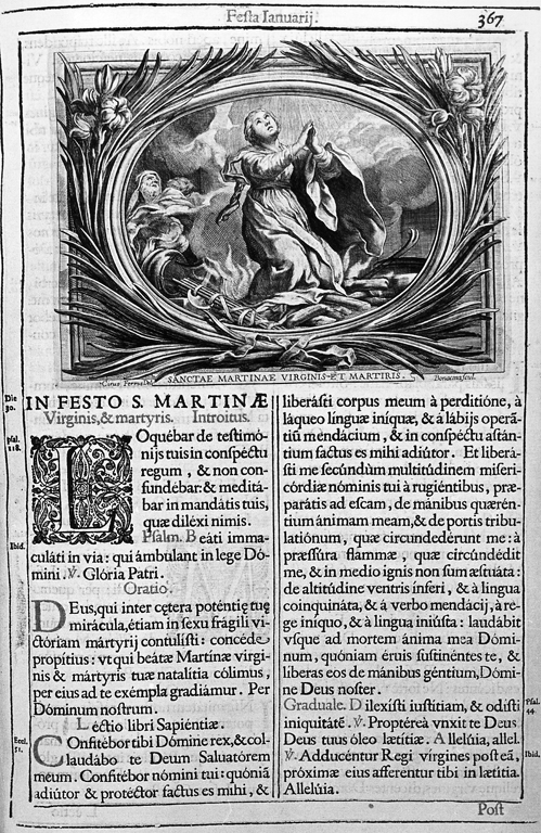 Santa Martina (stampa) di Ferri Ciro, Bonacina Giovanni Battista (sec. XVII)