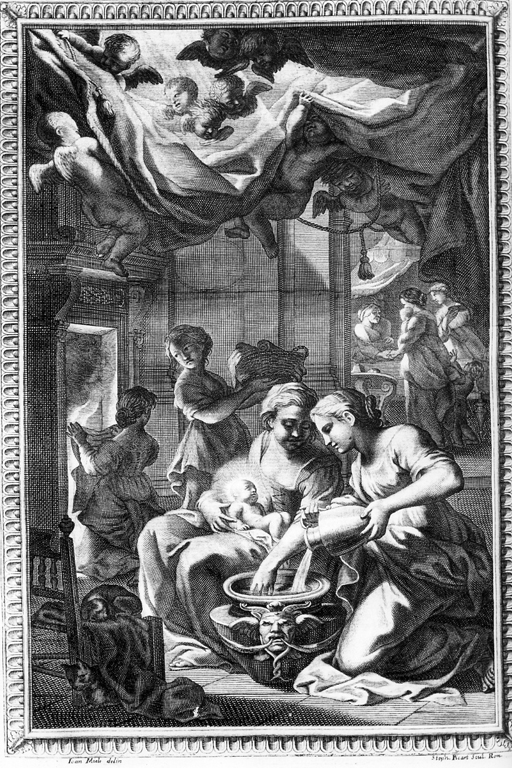 nascita di Maria Vergine (stampa) di Miel Jan, Picart Etienne (sec. XVII)