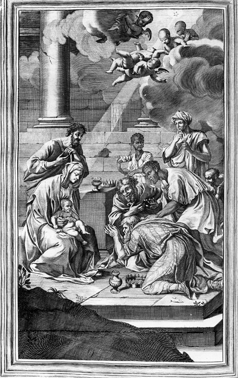 adorazione dei Re Magi (stampa) - ambito romano (sec. XVIII)