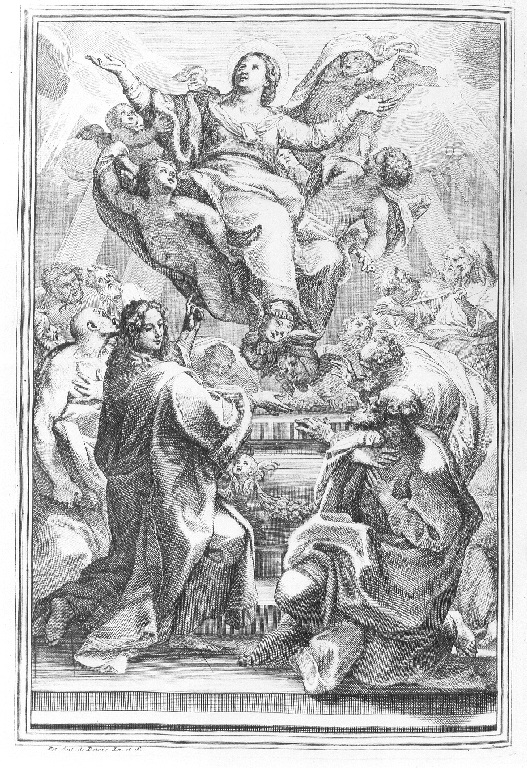 assunzione della Madonna (stampa) di De Petri Pietro Antonio (sec. XVIII)
