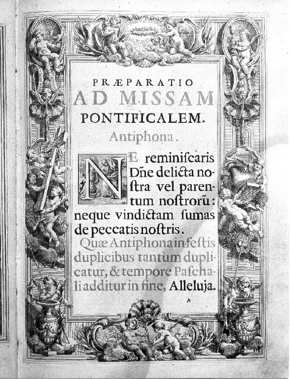 angioletti e putti (stampa) di Mastrozzi Federico, Ferri Ciro (sec. XVIII)