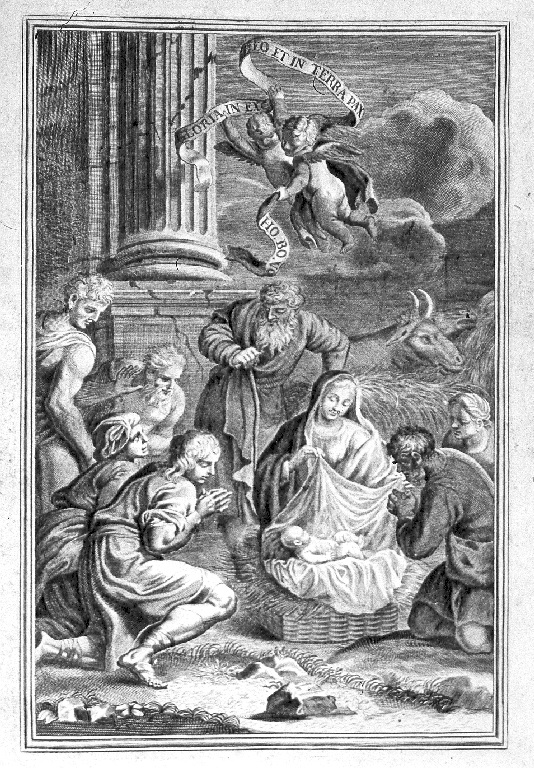 adorazione dei pastori (stampa) - ambito romano (sec. XVIII)