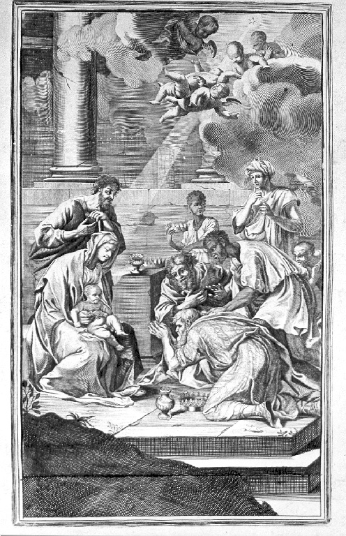 adorazione dei Re Magi (stampa) - ambito romano (sec. XVIII)