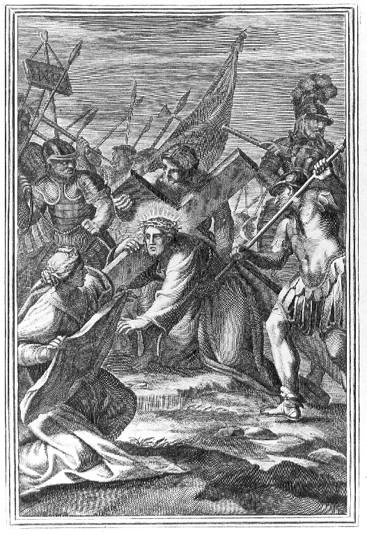 salita di Cristo al monte Calvario (stampa) - ambito romano (sec. XVIII)