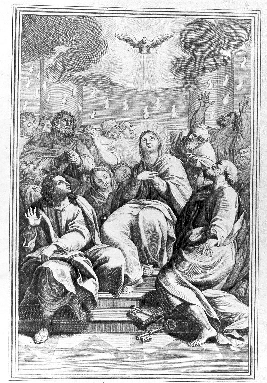 Pentecoste (stampa) - ambito romano (sec. XVIII)