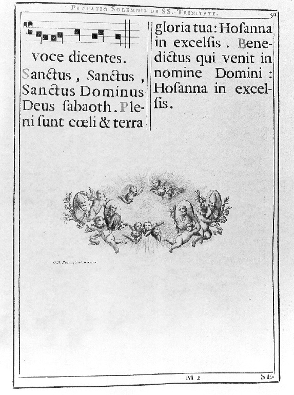 putti alati (stampa) di Sintes Giovanni Battista (sec. XVIII)