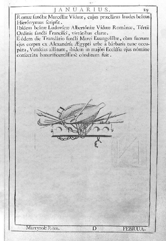 simboli della passione (stampa) - ambito romano (sec. XVIII)