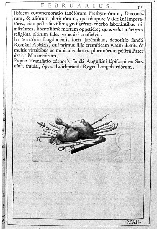 simboli della passione (stampa) - ambito romano (sec. XVIII)