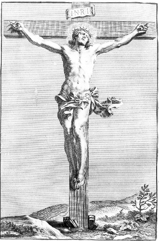 Cristo crocifisso (stampa) di Algardi Alessandro - ambito romano (sec. XIX)