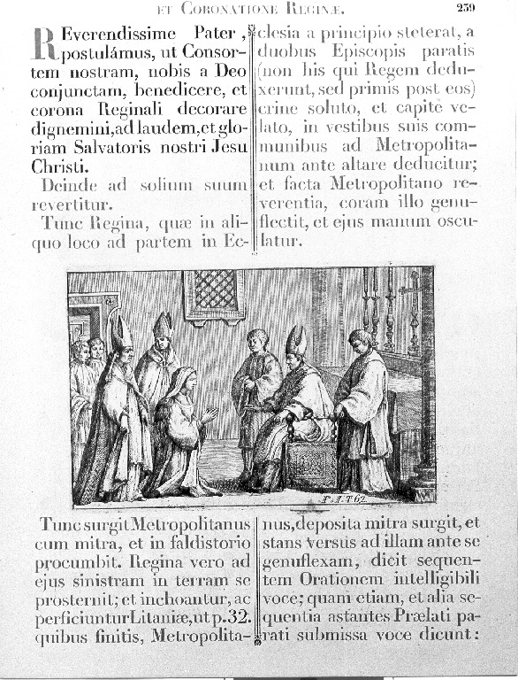 Benedizione della Regina (stampa) - ambito romano (sec. XIX)