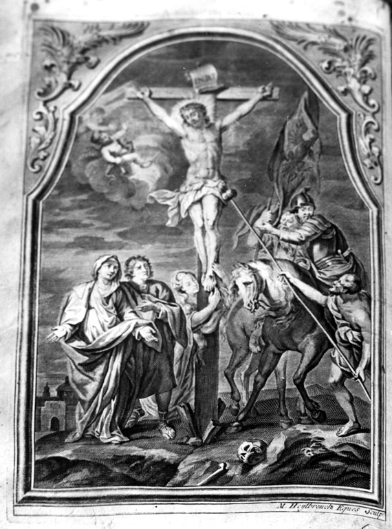 crocifissione di Cristo (stampa) di Heylbrouck Michael - ambito fiammingo (prima metà sec. XVIII)