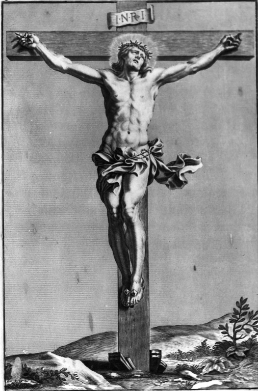crocifissione (stampa, elemento d'insieme) - ambito romano (sec. XIX)