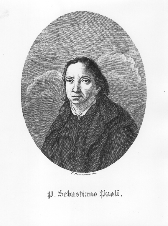 ritratto di Sebastiano Paoli (stampa, elemento d'insieme) di Romagnoli Pietro (attribuito) (sec. XIX)