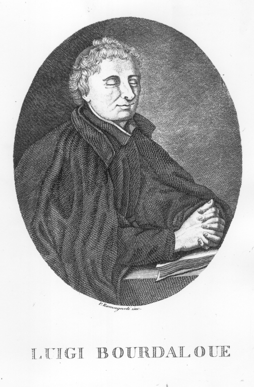 ritratto di Luigi Bourdaloue (stampa, elemento d'insieme) di Romagnoli Pietro (attribuito) (sec. XIX)