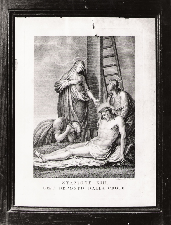 stazioni della via crucis (stampa, serie) di Mochetti Alessandro (inizio sec. XIX)