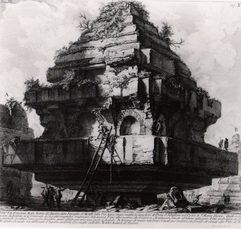 resti della tomba dei Metelli (stampa, serie) di Piranesi Giovanni Battista (prima metà sec. XX)