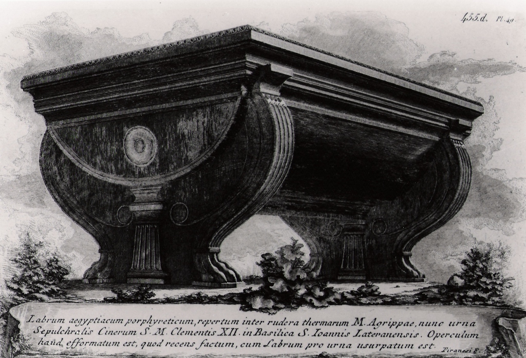 sarcofago in porfido egizio (stampa, serie) di Piranesi Giovanni Battista (prima metà sec. XX)