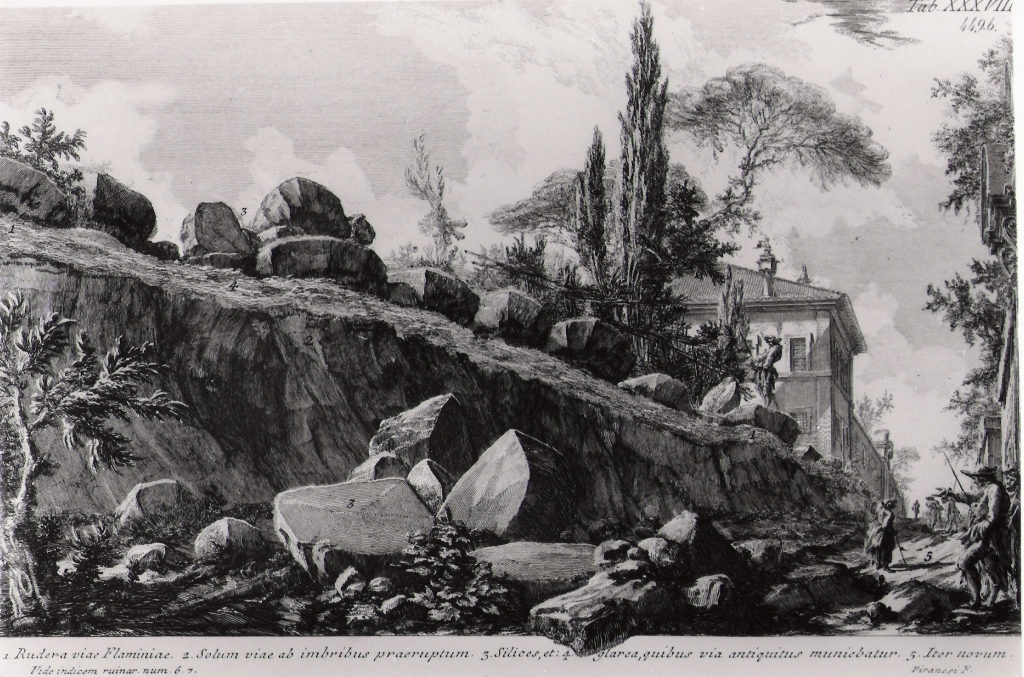 ruderi della villa Flaminia (stampa, serie) di Piranesi Giovanni Battista (prima metà sec. XX)