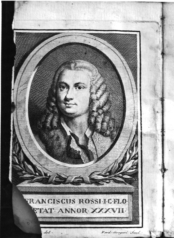 ritratto di Francesco Rossi (stampa) di Gregori Ferdinando (sec. XVIII)