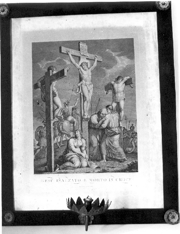 crocifissione (stampa) di Morghen Raffaello, Andrea d'Agnolo detto Andrea del Sarto, Morghen Antonio detto Tenente, Scotti Luigi (prima metà sec. XIX)