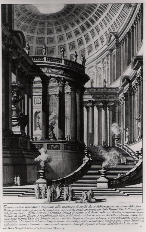 tempio antico (stampa) di Piranesi Giovanni Battista (prima metà sec. XX)